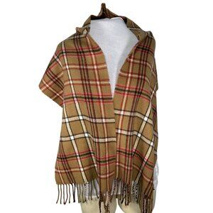 Cejon Plaid Acrylic Blend Scarf 11”x58” Made In Italy